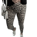 Leopard Print High Waisted Pants