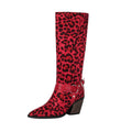 Women's Pointed Toe Over-the-Knee Boots with Chunky Heel & Belt Buckle | District Hurd Limited