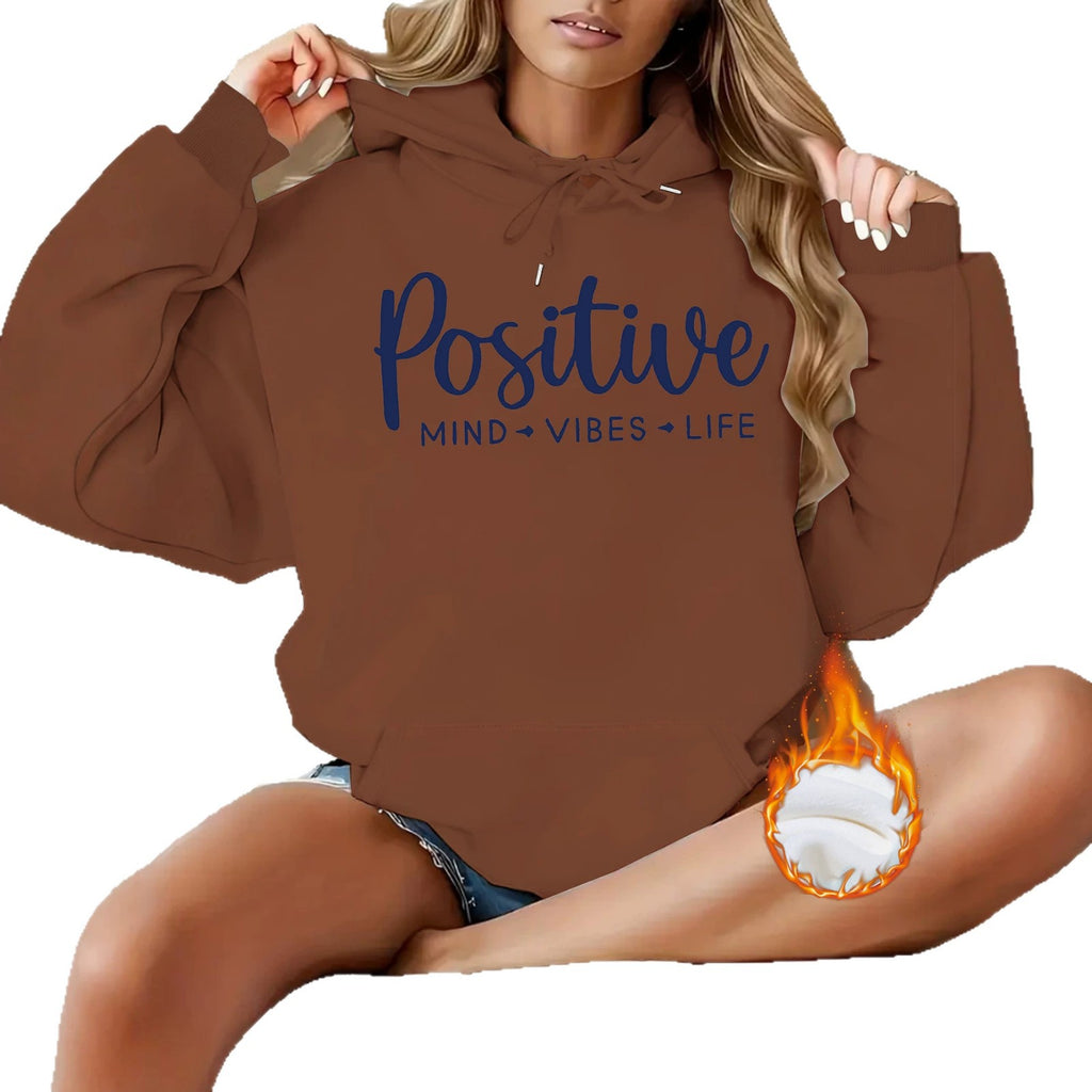 Velvet Thickened Printed Hoodie