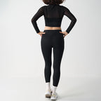 Mesh Sports Yoga Set Women's Mesh and High-Waisted Fitness Leggings