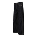 Men Vintage Cleanfit Wide Leg Raw Denim Jeans