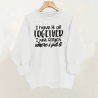 Long sleeved round neck fleece sweatshirt