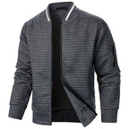 Men's Plaid Zip-Up Stand Collar Sweatshirt Jacket | District Hurd Limited