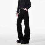 Men Bootcut Black Flared Straight Leg Jeans