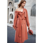 Women's One-Shoulder Double Wool Overcoat | District Hurd Limited