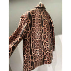 Women's Leopard Print Genuine Sheepskin Leather Jacket | District Hurd Limited