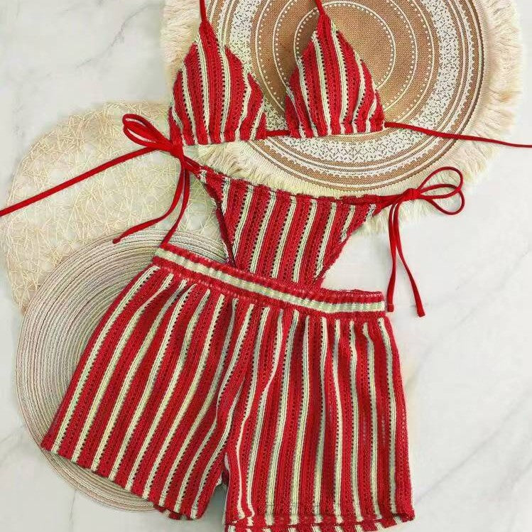 High waisted triangular soft bag swimsuit