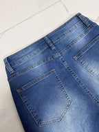 Women's High Rise Rolled Hem Straight Leg Jeans | District Hurd Limited