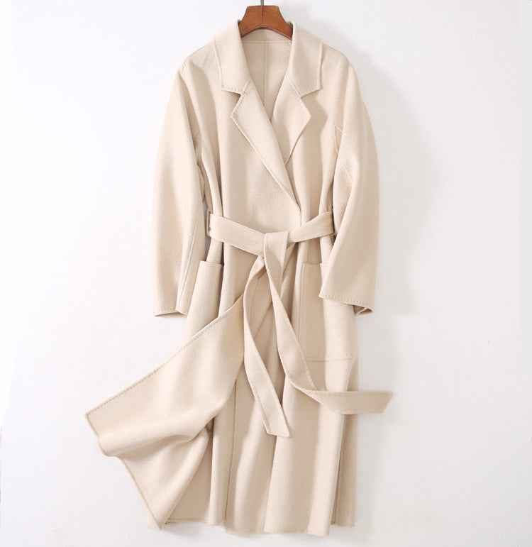 Women's Double-Sided Cashmere Wool Coat Windbreaker | District Hurd Limited