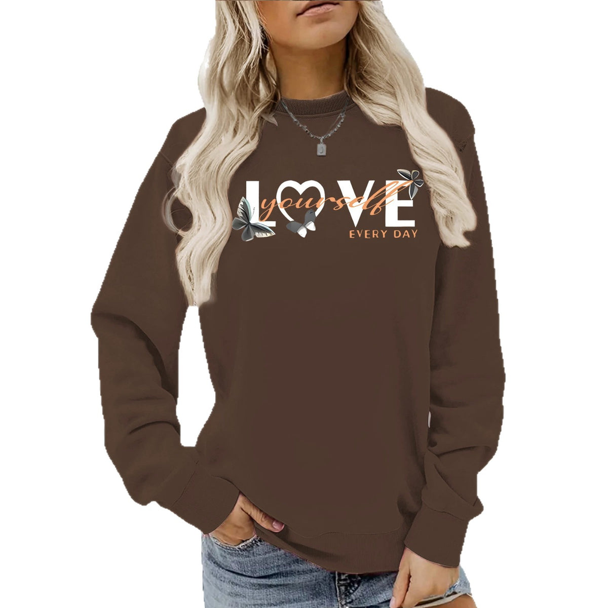Fleece Long Sleeved Printed Sweatshirt