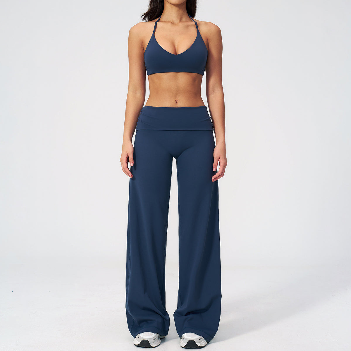 Fashionable Seamless Back Sports Bra Set with High-Waisted Leggings for Fitness, Running, Yoga and Casual Wear Style Activewear Set