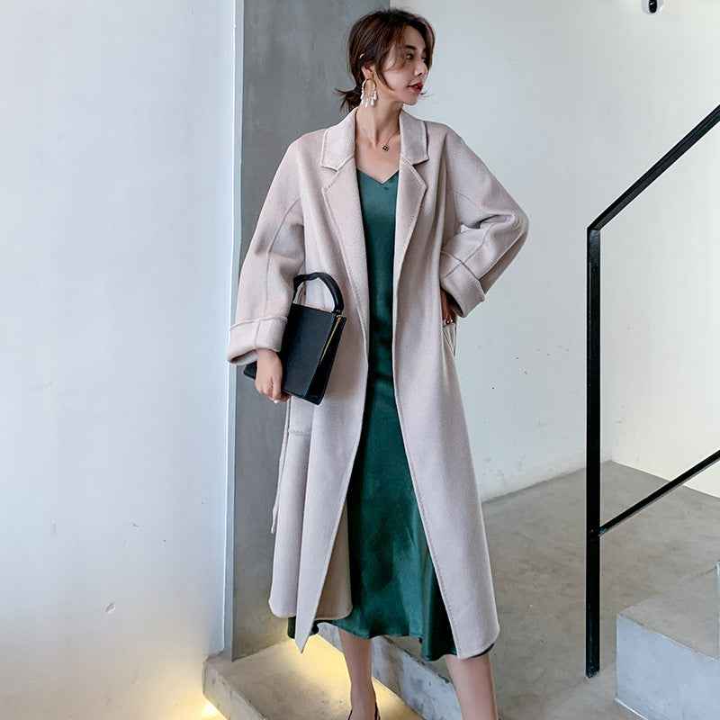 Women's Double-Sided Cashmere Wool Coat Windbreaker | District Hurd Limited