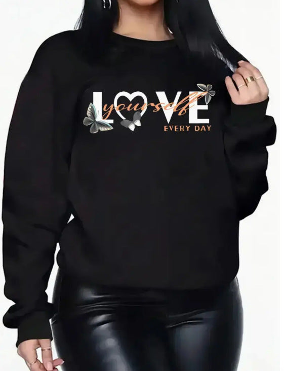 Fleece Long Sleeved Printed Sweatshirt
