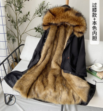 Men's Fur-Hooded Mid-Length Parka Coat | District Hurd Limited