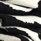 Zebra Patern Open Stitch Women Cardigans Long Knit Female Outerwear Women Hooded Cardigans With Pocket Autumn Winter Coa