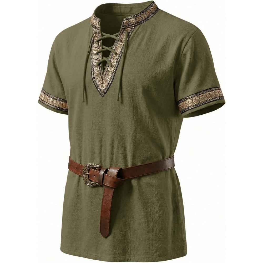 Men's Linen Tie-Up Renaissance Shirt | District Hurd Limited