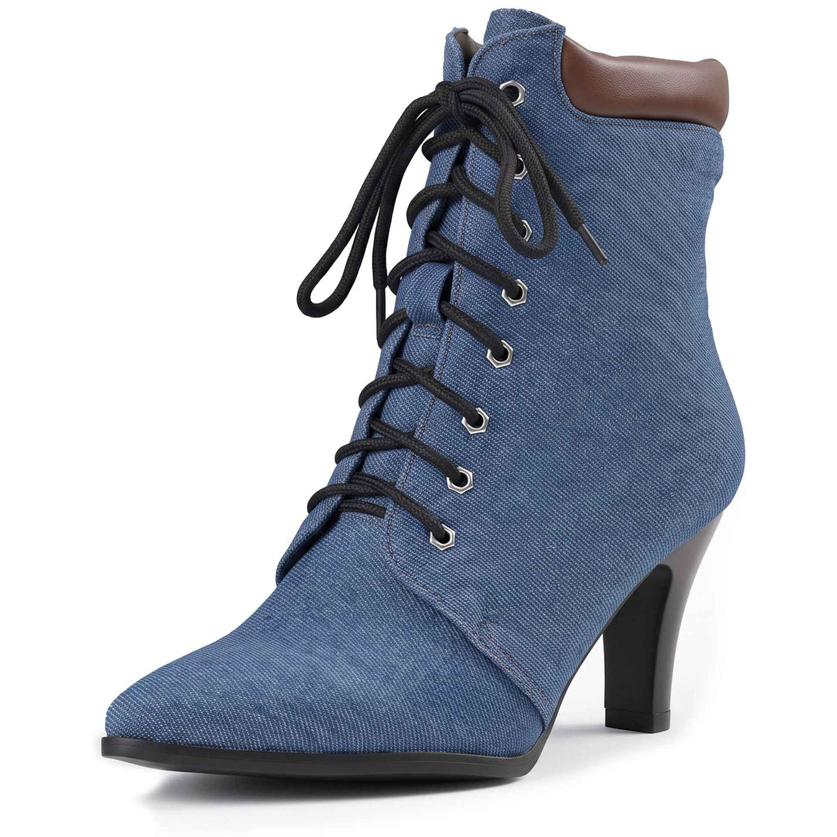 Women's Pointed Toe Lace-Up Ankle Boots | District Hurd Limited