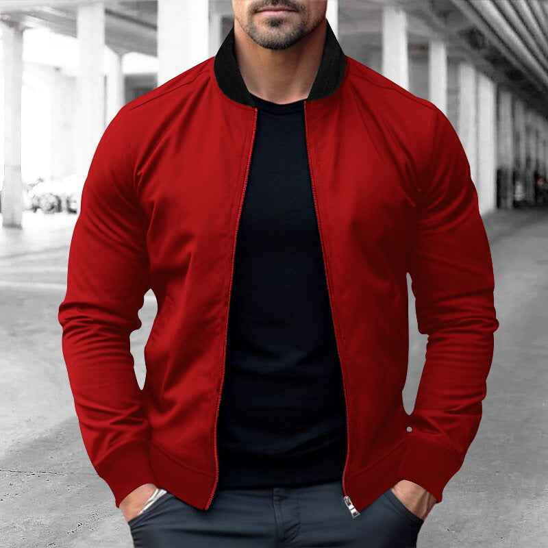 Men's Stand Collar Zip-Up Hoodie Jacket | District Hurd Limited