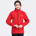 Women Stand Collar Zip-up Fleece Jacket