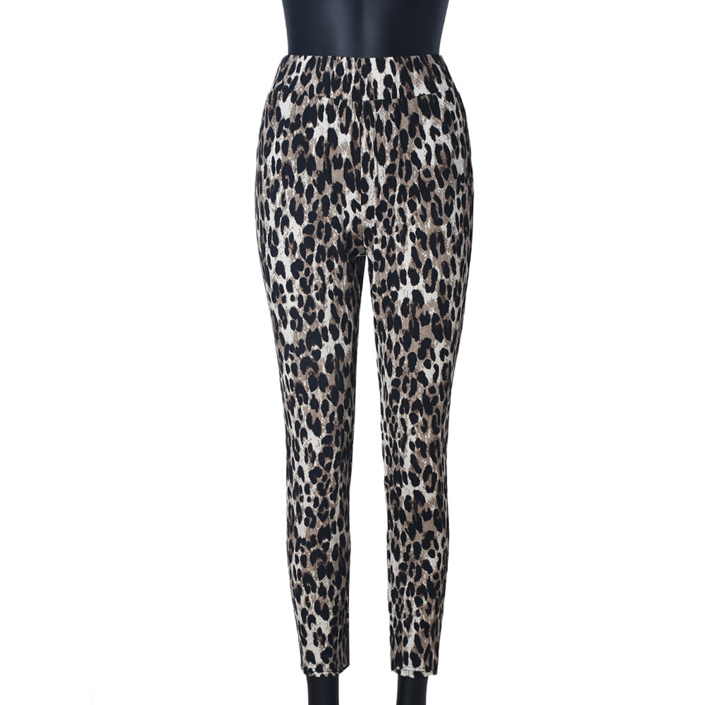 Leopard Print High Waisted Pants
