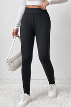 Black High Waist Fleece Lined Winter Leggings