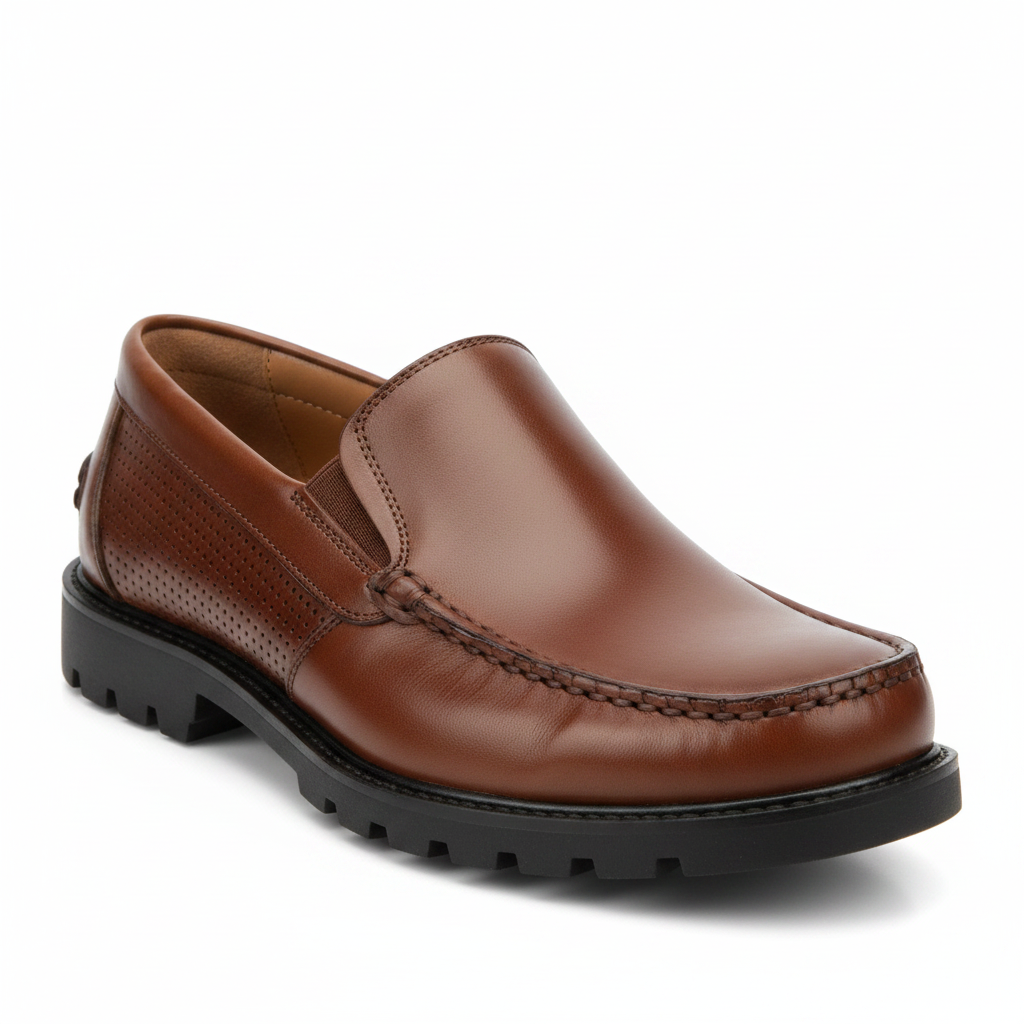 Men's Oil-Resistant Leather Slip-On Driving Shoes | District Hurd Limited