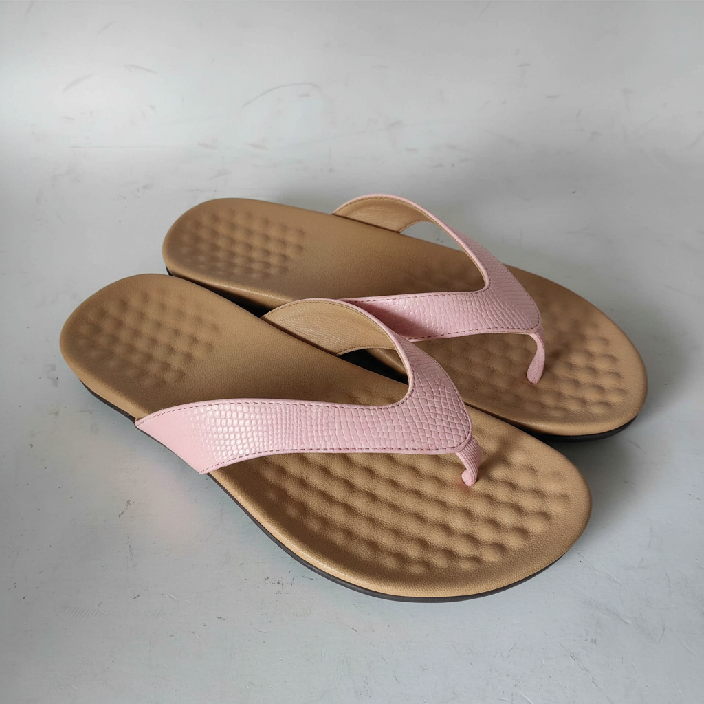 Women's Herringbone Flat Sandals with Toe Strap | District Hurd Limited