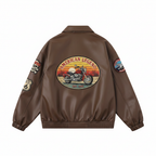 Leather Jacket Unisex – Embroidered Premium Biker Style | District Hurd Limited