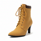 Women's Pointed Toe Lace-Up Ankle Boots | District Hurd Limited