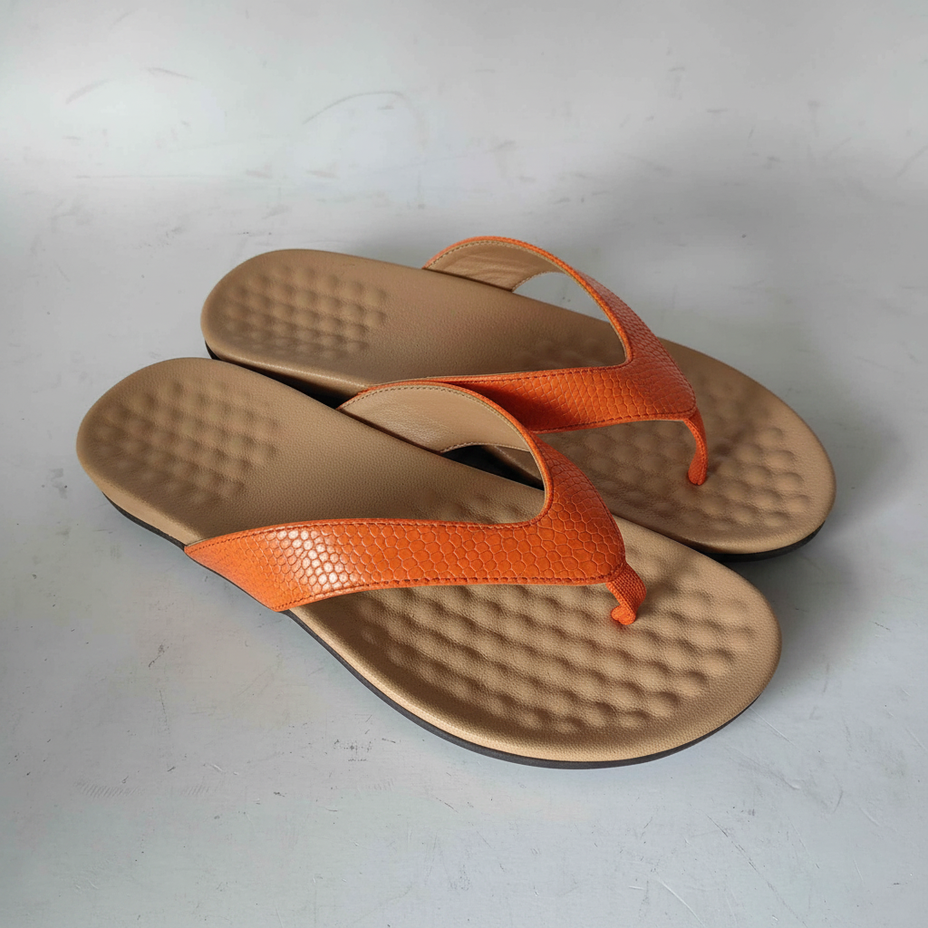 Women's Herringbone Flat Sandals with Toe Strap | District Hurd Limited