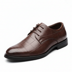 Men's Checkered Leather Oxford Shoes | District Hurd Limited