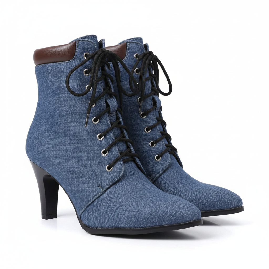 Women's Pointed Toe Lace-Up Ankle Boots | District Hurd Limited