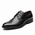 Men's Checkered Leather Oxford Shoes | District Hurd Limited