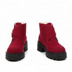 Women's Faux Suede Over-the-Knee Boots with Chunky Heel & Belt Buckle | District Hurd Limited